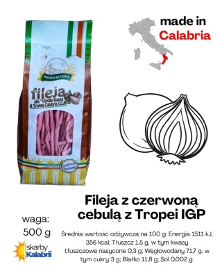Fileja z czerwoną cebulą z Tropei IGP 500gr
