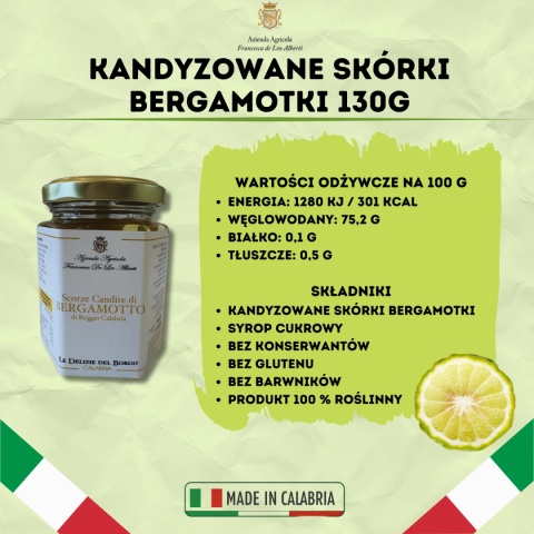 Kandyzowana skórka bergamotki 130g