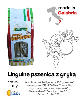 Linguine pszenica z gryką 500gr