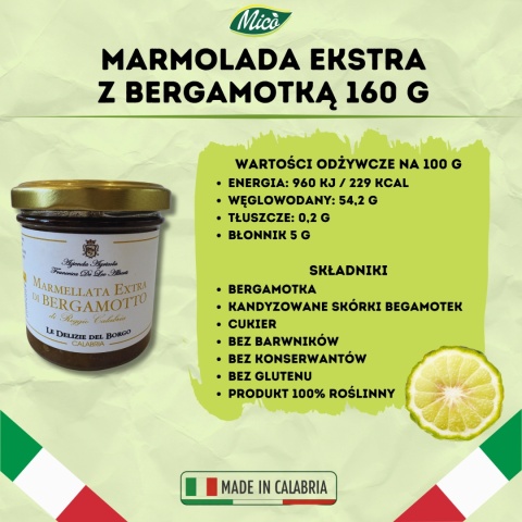 Marmolada z Bio bergamotki 130g