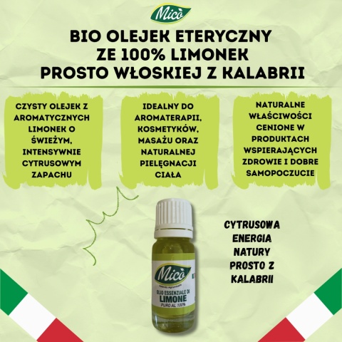 Olejek eteryczny z BIO Cytryny ESENSJA 100% 10ml