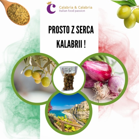 Oliwki zielone z czerwoną cebulą Tropea 300g