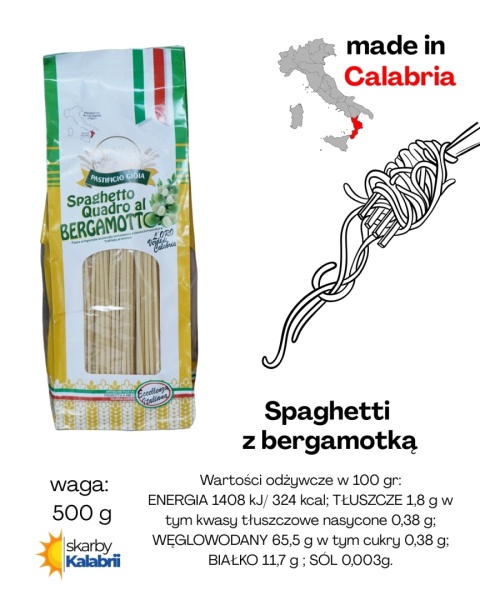 Paccheri z bergamotką 500gr