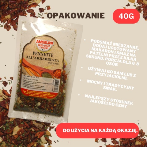 Pennette alla arrabiata 40gr Pennette alla arrabiata 40gr