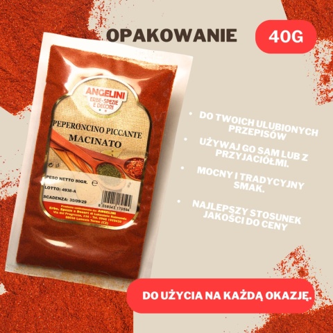 Peperoncino piccante macinato 40gr