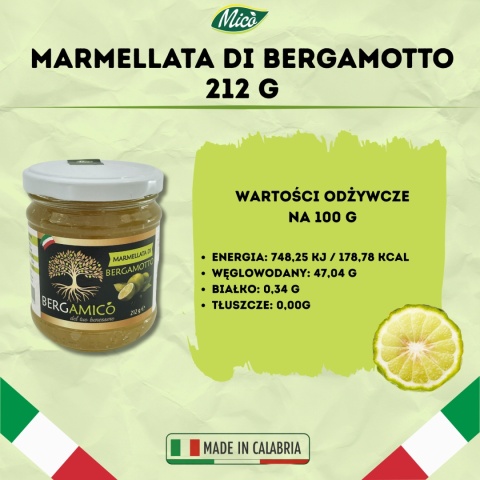 Marmolada z Bio Bergamotki 212g