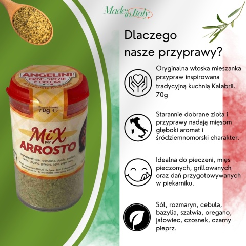 Przyprawa do pieczenia, na grilla Arrosto 70g