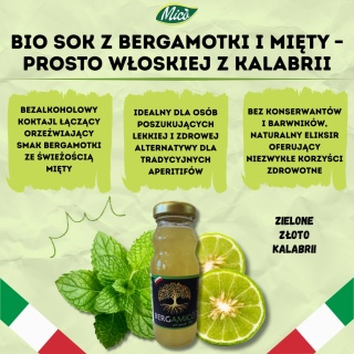 Sok Moitwa - Bergamotka z miętą 200ml, prosto z Kalabrii