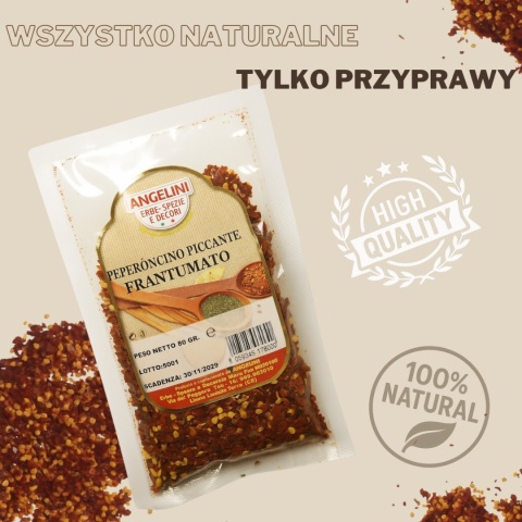 Suszona papryczka chilli z Kalabrii 80gr płatki
