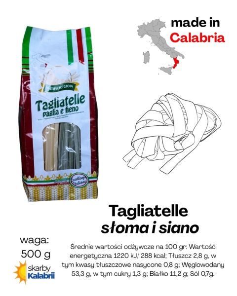 Tagliatelle "słoma i siano" 500gr