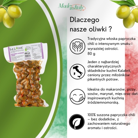 Zielone oliwki z przyprawami 300g