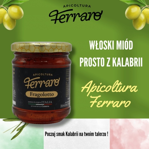 Miód wielokwiatowy z truskawką 250g